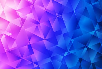 Obraz premium Light Pink, Blue vector low poly background.