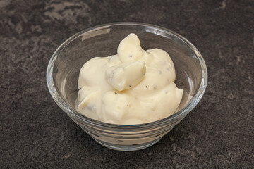 Caesar cream sauce with parmesan and herbs