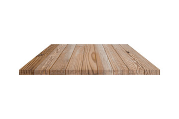 Wood shelf isolated on white background with clipping path.