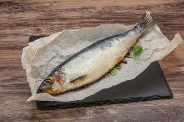 Salted Herring fish with pepper