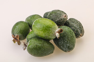 Tropical green sweet fruit Feijoa