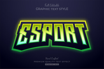 Esport Gradient Green Editable Text Effect Font Style © Dark Anchor