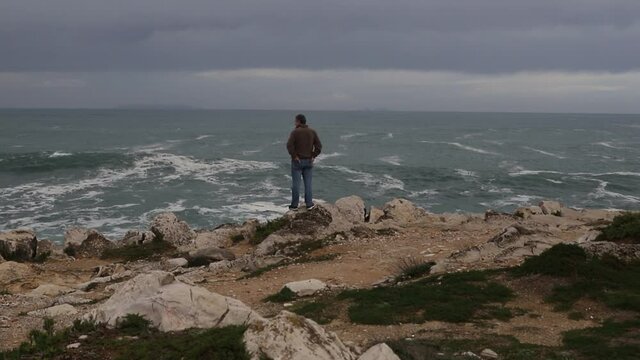 view on ocean in Baleal, Portugal