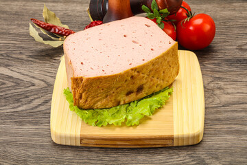 Homemade baked traditional meat loaf