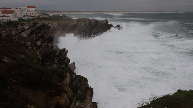 view on ocean in Baleal, Portugal