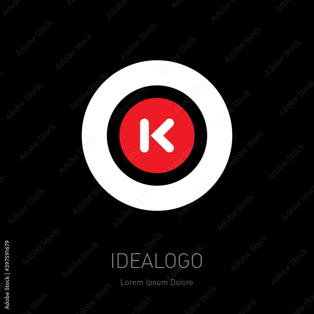 Poster o and k - vector design element or icon. monogram logotype. ok - initials or logo.