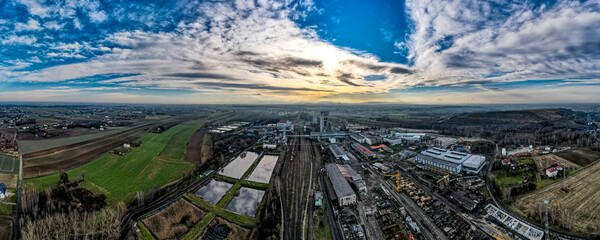 Kopalnia węgla kamiennego JSW - ruch Borynia w Jastrzębiu Zdroju z lotu ptaka, Śląsk, Polska © Franciszek