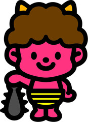 かわいい鬼のキャラクター