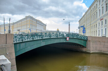 St. Petersburg. Pevchesky Bridge across the Moika River