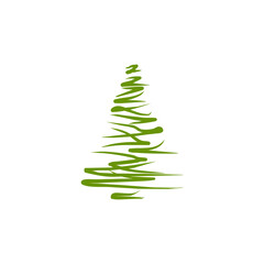Pine tree icon logo design template