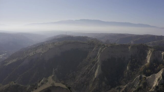 Aerial, Melnik Rock Pyramids, Bulgaria