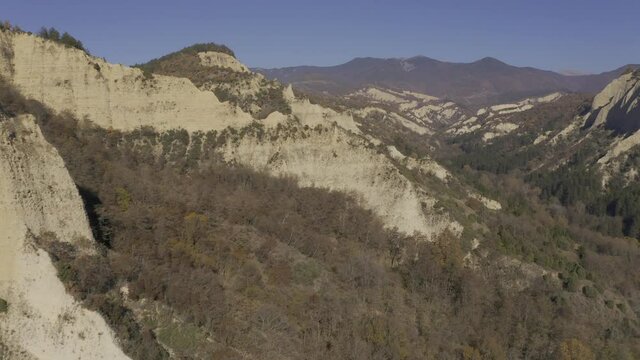 Aerial, Melnik Rock Pyramids, Bulgaria