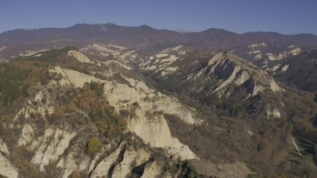 Aerial, Melnik Rock Pyramids, Bulgaria
