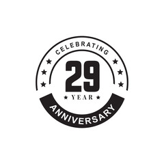 29th year anniversary logo design