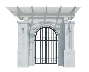 3d Render Building Structure On White