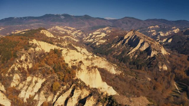 Aerial, Melnik Rock Pyramids, Bulgaria