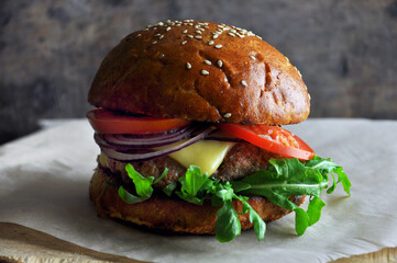 Fresh delicious burger.
