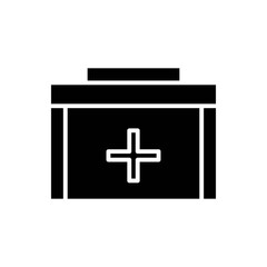 Bag medic icon glyph style vector