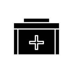 Bag medic icon glyph style vector