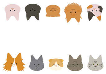 ネコのフレームイラスト