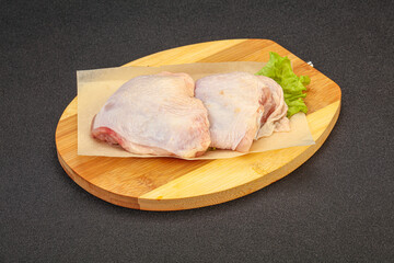 Raw chicken hip for cooking