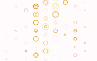 Light Pink, Yellow vector pattern with spheres.