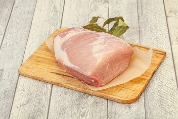 Raw pork meat for cooking