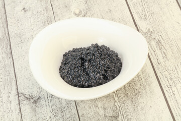 Luxury strugeon fish black caviar