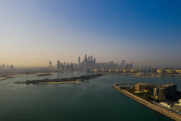 Fototapeta na wymiar 4k photo Resort Hotel, Thai Hotel, The Palm Jumeirah, Dubai, United Arab Emirates, Middle East, Aerial view, Drone