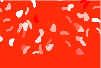 Light Red vector pattern with chaotic shapes.