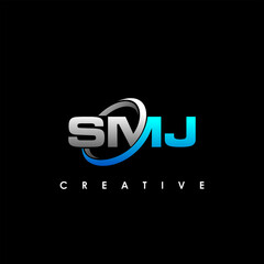 SMJ Letter Initial Logo Design Template Vector Illustration	
