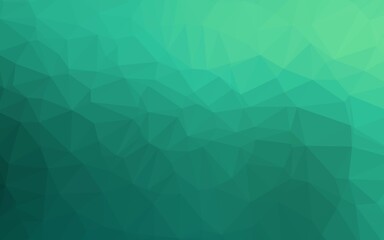 Light Green vector shining triangular pattern.