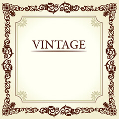 Vector frame of flowers. Vintage floral elements Isolated botanical illustration for a postcard.	