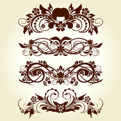 Vector frame of flowers. Vintage floral elements Isolated botanical illustration for a postcard.	