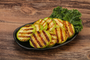 Vegan cuisine Grilled zucchini slices