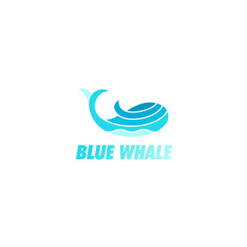 Blue whale logo icon vector design