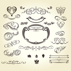 Vector frame of flowers. Vintage floral elements Isolated botanical illustration for a postcard.	