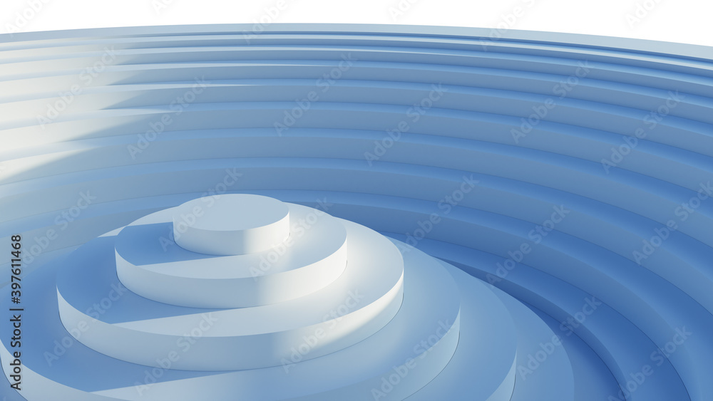 Poster abstract background with circles in waves