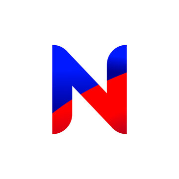 n us n letter vector logo design