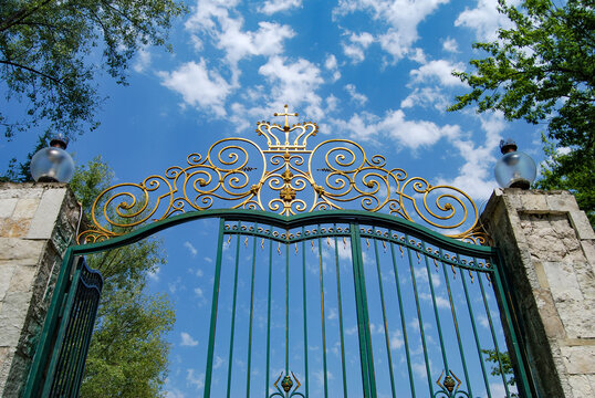 detail of the gate of a royal palace