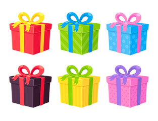 Cartoon gift boxes set