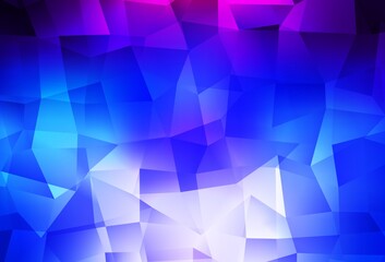 Fototapeta premium Dark Pink, Blue vector abstract polygonal background.