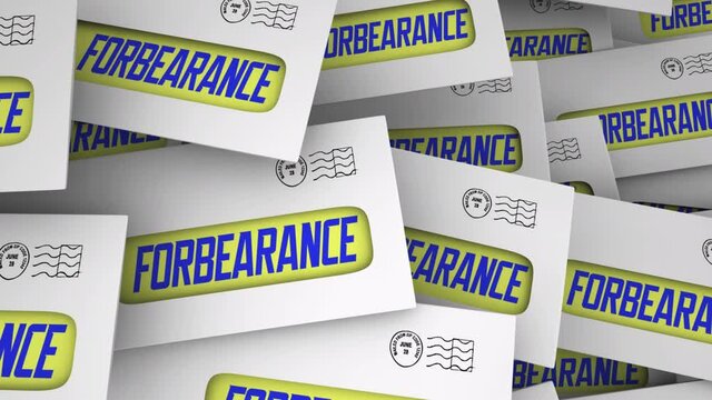 Forbearance Notice Letter Mortgage Loan Payment Pause Deferred 3d Animation