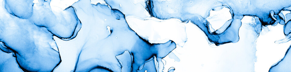 Abstract Blue and White Backdrop. Navy Aquarelle.