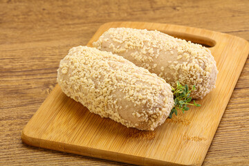 Raw chicken cutlet for roast