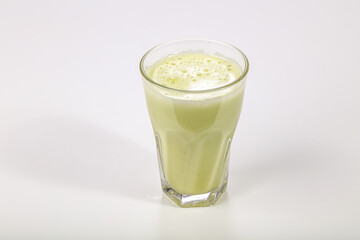 Natural fresh maked green apple juice