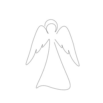 recommend clip art: Christmas angel drawing vector illustration