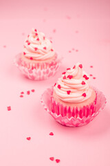 Valentine day love cupcakes