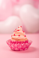 Valentine day love cupcake