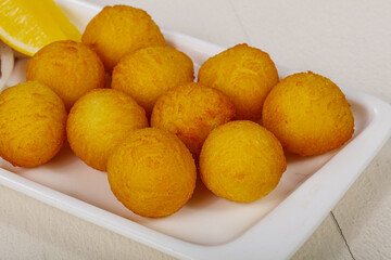 Tasty crispy fried potato balls